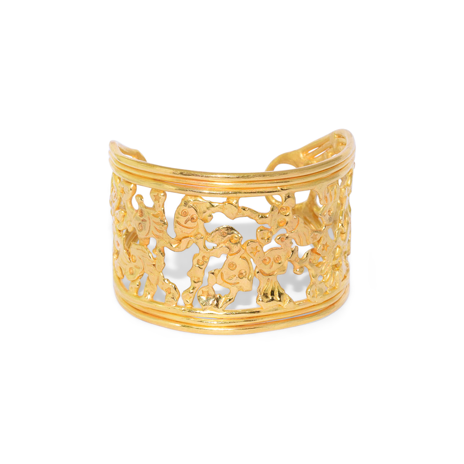22K Yellow Gold “Treppe” Bracelet by Jean Mahie, Serial FL41836