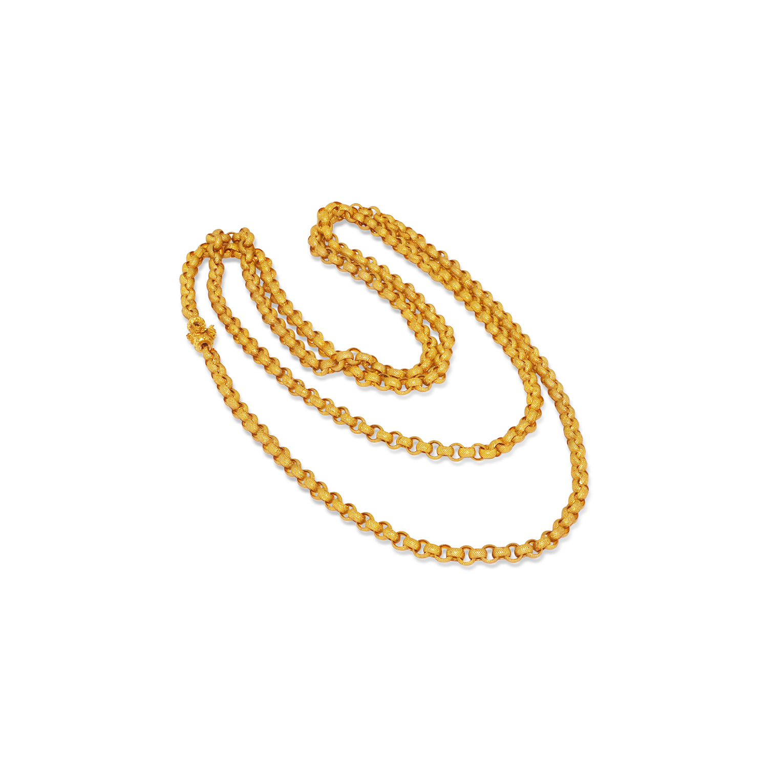 Georgian Pinchbeck Long Chain Necklace, Style FL34647