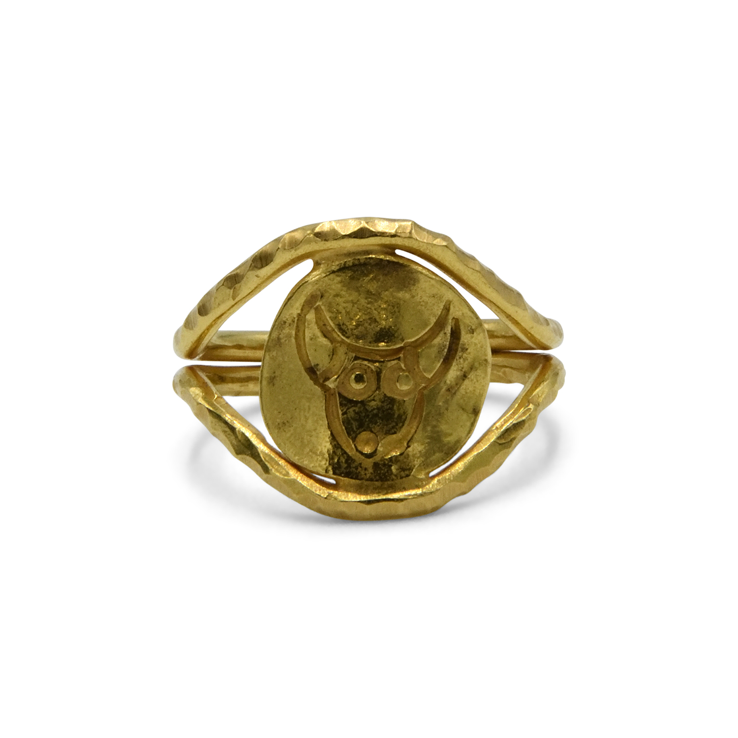 22K Yellow Gold Taurus Zodiac Ring by Jean Mahie Style FL40153