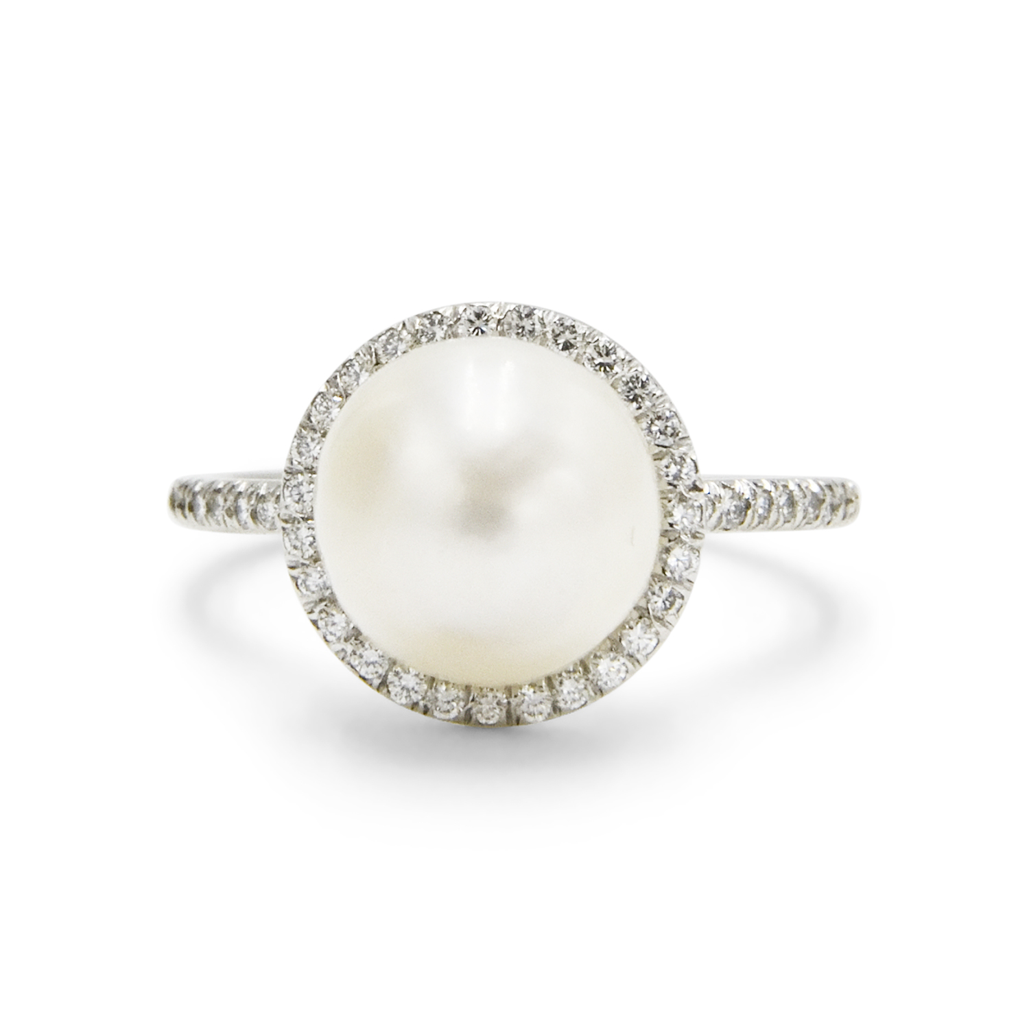 Cultured Pearl and Diamond Ring, Serial FL41894